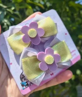 Par Lacinhos Flor Lilás